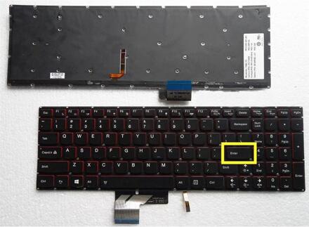 Notebook keyboard for Lenovo IdeaPad Y50 Y50-70 backlit pulled