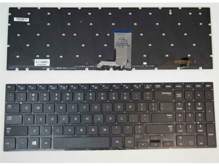 Notebook keyboard for Samsung NP670Z5E NP680Z5E Black Backlit - small
