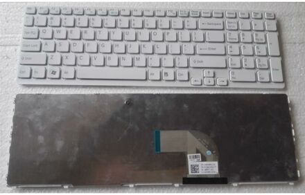 Notebook keyboard for SONY SVE151 white frame without backlit