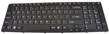 Notebook keyboard for SONY SVE1511 black ,black frame with backlit - small