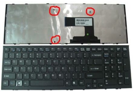 Notebook keyboard for Sony VPC-EH VPC-EL black 3 screws