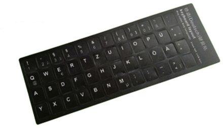 Notebook Keyboard Stickers DE Black-White - small