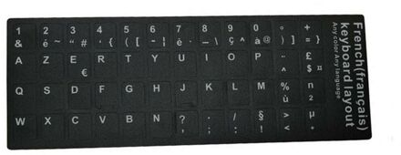 Notebook Keyboard Stickers FR Black-White