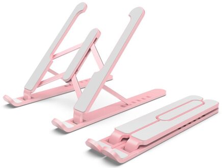 Notebook Stand Verstelbare Laptop Tablet Stand Multiangle Laptop Houder Draagbare Laptop Riser Voor 10-16 ''Laptops Notebook Houder L roze