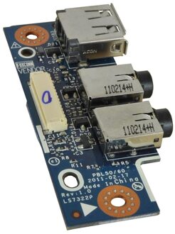 Notebook USB Port Audio Jacks Board for Asus X53U K53U used - small