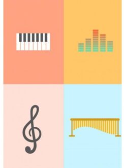 Notenbalken Leeg Notitieboek (A4) Zachte kaft- Colourful- Allets comfort - (ISBN:9789464052466)