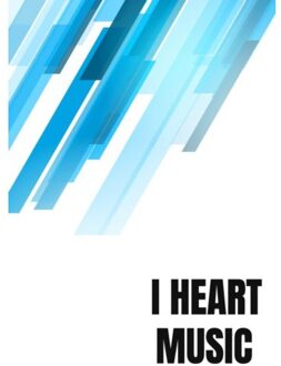 Notenschrift- Notenbalken- I Heart music (A5) Allets comfort - (ISBN:9789464054767)