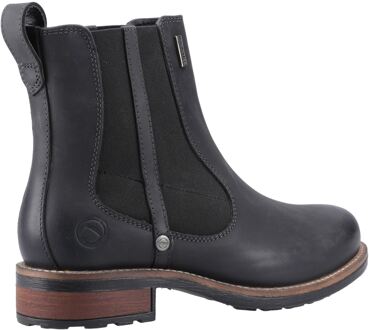 Notgrove Leren Dames Zwarte Platte Chelsea Laarzen - EU 42 / UK 8