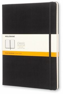 notitieboek, ft 19 x 25 cm, gelijnd, harde cover, 192 blad, zwart