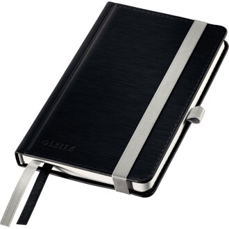 Notitieboek Leitz Style harde kaft A6 gelinieerd satijnzwart