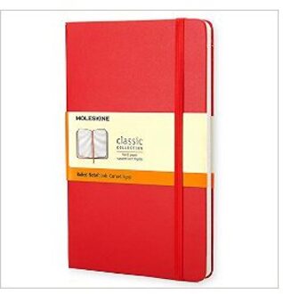 Notitieboek Moleskine L 130x210mm lijn scarlet red