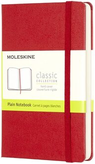 Notitieboek Moleskine pocket 90x140mm blanco rood