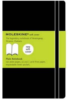 Notitieboek Moleskine pocket 90x140mm blanco zwart