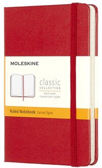 Notitieboek Moleskine pocket 90x140mm lijn rood