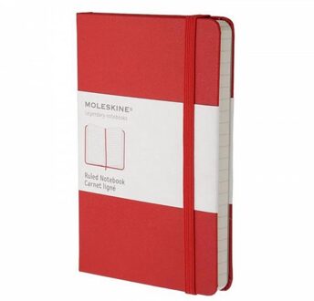 Notitieboek Moleskine XL 190x250mm lijn scarlet red