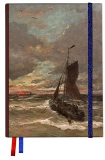 notitieboek, panorama mesdag collection - red sunset, hendrik willem mesdag