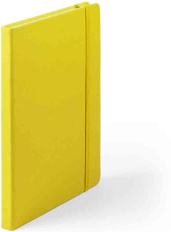 Notitieboekje A5 - met elastiek - geel - 100 paginas - luxe schriften