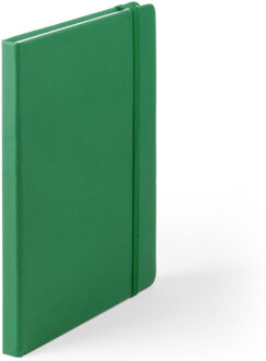 Notitieboekje A5 - met elastiek - groen - 100 paginas - luxe schriften