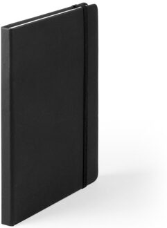 Notitieboekje A5 - met elastiek - zwart - 100 paginas - luxe schriften