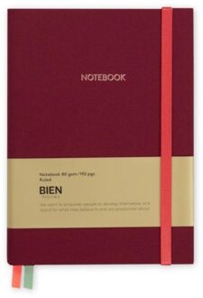 notitieboekje, bordeaux rood
