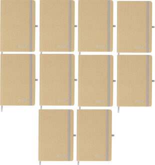 Notitieboekje Elevate - 10x - A5 formaat - goud - 14 x 21 cm ? karton/papier ? Opschrijfboekje