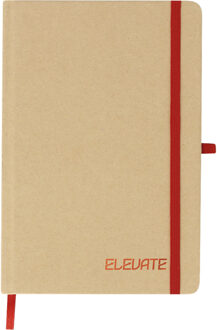 Notitieboekje Elevate - A5 formaat - rood - 14 x 21 cm ? karton/papier ? Opschrijfboekje