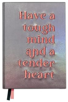 notitieboekje, geborduurde quote - have a tough mind and a tender heart