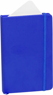 Notitieboekje met harde kaft en elastiek - blauw - 9 x 14 cm - 100 blanco paginas