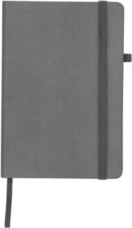 Notitieboekje / opschrijfboekje A5 - grijs - 21x15 cm - harde kaft
