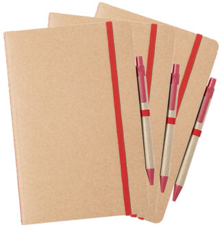 Notitieboekje/opschrijfboekje A5 - Set van 3x stuks - Nature Line - 15 x 21 cm - 60 blanco paginas