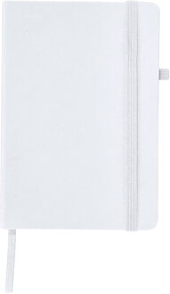 Notitieboekje / opschrijfboekje A5 - wit - 15 x 21 cm - harde kaft