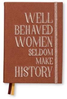 notitieboekje, rebel red collection - well behaved women quote rose gold