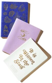 notitieboekjes mystic, formaat 15 x 20 cm, gelinieerd, set van 3