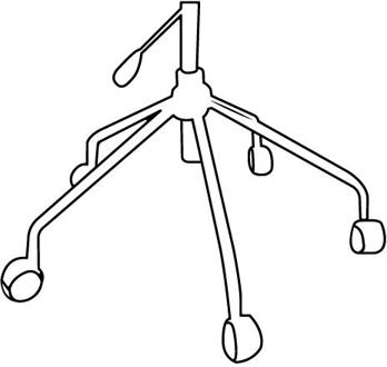 Nout metalen bureaustoel wit