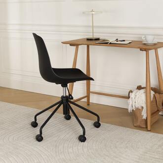 Nout-Pip bureaustoel zwart - zwart onderstel - set van 2