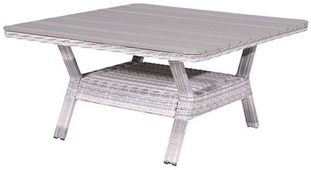 Nova lounge tuintafel 126,5x126,5 cm licht grijs