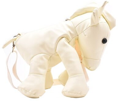 Novel Koe Vorm Rugzak Voor Vrouwen Mode Rugzak Schooltas Meisjes Portemonnees Schoudertas Tas Pu Leer Beige