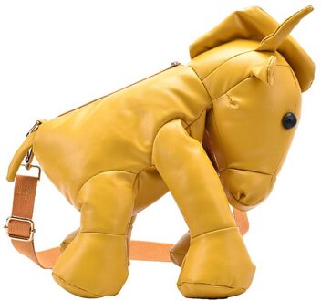 Novel Koe Vorm Rugzak Voor Vrouwen Mode Rugzak Schooltas Meisjes Portemonnees Schoudertas Tas Pu Leer geel