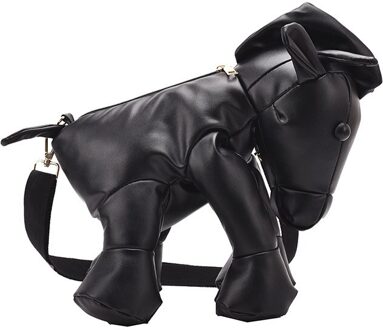 Novel Koe Vorm Rugzak Voor Vrouwen Mode Rugzak Schooltas Meisjes Portemonnees Schoudertas Tas Pu Leer zwart