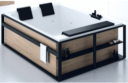 Novellini Ligbad Novellini Dual Met Frame 190x140 cm Mat Wit