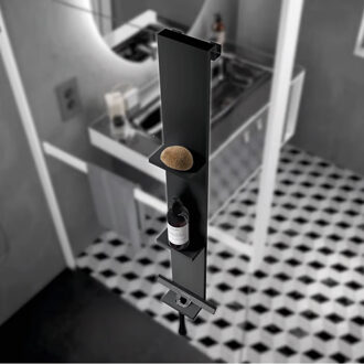 Novellini Planchet Novellini Kuadra voor Douchewand 90x12 cm Mat Zwart Novellini