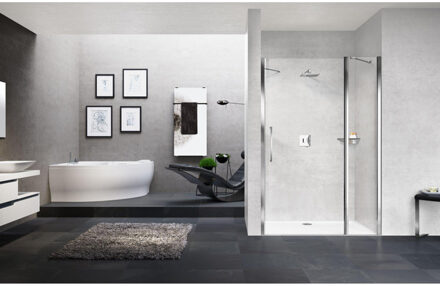 Novellini Young 2.0 Douchedeur - 77-81cm - satin zwart y22p77-4h