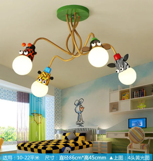 Novelty LED White Bulb Ceiling Lights Cartoon Animal Monkey Zebra Giraffe Children Kids Bedroom Room Lamps Hang Pendent Light