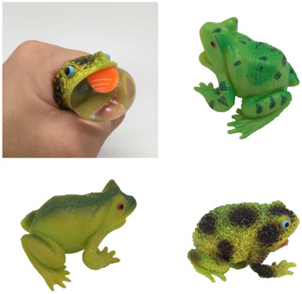 Novelty Venting Animal Model Toy, Splat Squeeze Frog, Anti Stress Toy for Kids and Adults