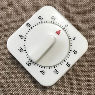 Novelty Witte Vierkante 60 Minuten Mechanische Timer Herinnering Tellen Voor Keuken