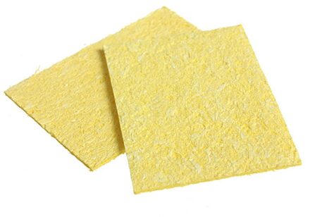 Novfix 50 Pcs 50X35 Mm Lassen Pcb Cleaning Pads Universele Soldeerbout Vervanging Rechthoek Geel Sponzen Schoon Gereedschap