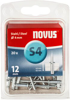 Novus 045-0037 Blind rivet (Ø x L) 4 mm x 12 mm Steel Steel 20 pc(s)