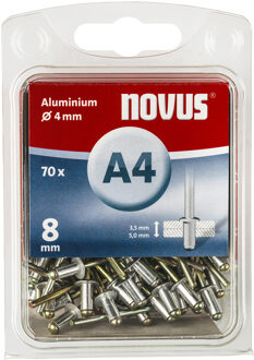 Novus Blindklinknagel A4 X 8mm | Alu SB | 70 stuks - 045-0032 045-0032