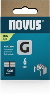 Novus Niet met platte draad G 11/6 mm (1200 stuks) - 042-0795