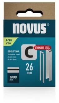 Novus Niet met smalle rug C 4/26mm V2A RVS (850 stuks) - 042-0805